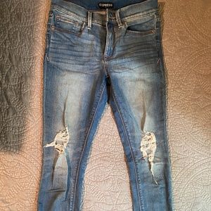 Distressed Express Jeggings